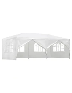 Instahut Gazebo Marquee Outdoor Wedding Tent 3x6m in White