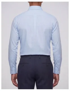 Institchu Aldwych Non Iron Check Shirt in Baby Blue