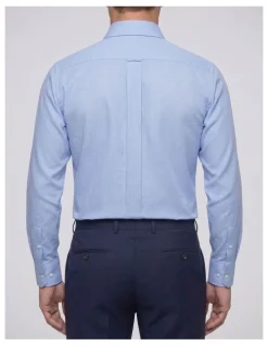 Institchu Aristotle Blue Textured Cotton Shirt
