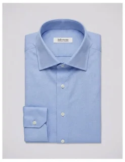Institchu Aristotle Blue Textured Cotton Shirt