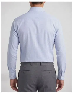 Institchu Austen Blue and White Pincheck Cotton Shirt