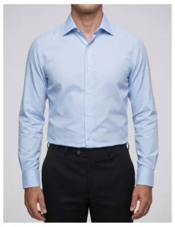 Institchu Carroll Blue Textured Cotton Shirt