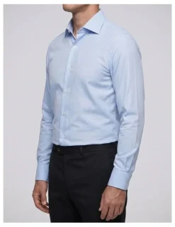 Institchu Carroll Blue Textured Cotton Shirt