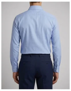 Institchu Duxbury Blue Dobby Cotton Shirt