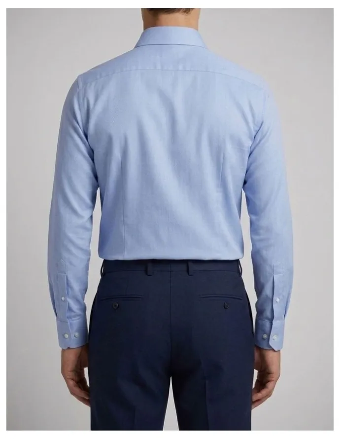 Institchu Duxbury Blue Dobby Cotton Shirt