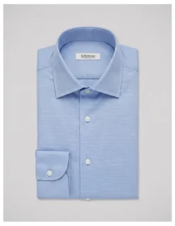 Institchu Duxbury Blue Dobby Cotton Shirt