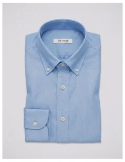 Institchu Fitzgerald Blue Cotton Linen Blend Shirt