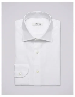 Institchu Hannaford White Herringbone Cotton Shirt