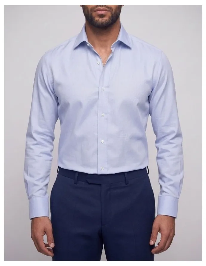 Institchu Shores Blue Patterned Cotton Shirt