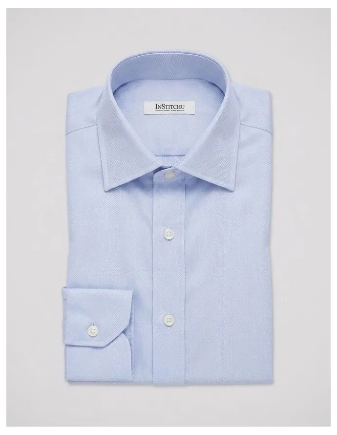 Institchu Shores Blue Patterned Cotton Shirt