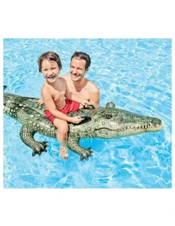 Intex Realistic Gator Ride On Floating Handle Pool Toy 3+ 1.70m