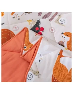 Jack & Ava Find a Squirrel Comforter and Pillowcase Set in White