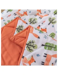Jack & Ava Shy Fox Comforter Set in White