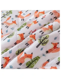 Jack & Ava Shy Fox Comforter Set in White