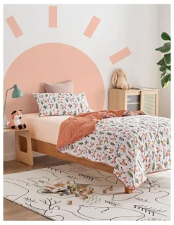 Jack & Ava Shy Fox Comforter Set in White