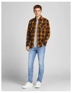 Jack & Jones Glenn Original Slim Fit Jeans in Blue