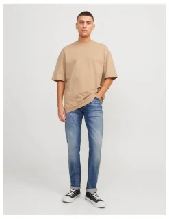 Jack & Jones Glenn 357 Super Stretch Slim Jeans in Blue Denim