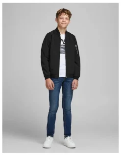 Jack & Jones Rush Bomber Jacket in Black