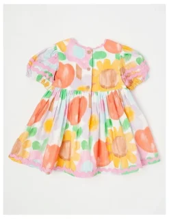 Jack & Milly Amelia Paper Touch Dress with Watercolour Floral Print