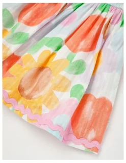 Jack & Milly Amelia Paper Touch Dress with Watercolour Floral Print