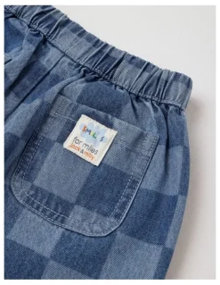 Jack & Milly Barney Laser Print Checkerboard in Jean