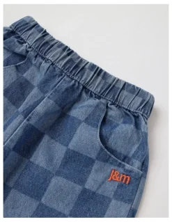 Jack & Milly Barney Laser Print Checkerboard in Jean