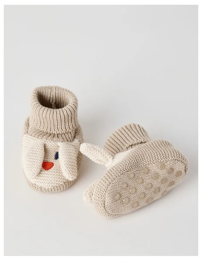 Jack & Milly Bunny Novelty Booties in Light Brown