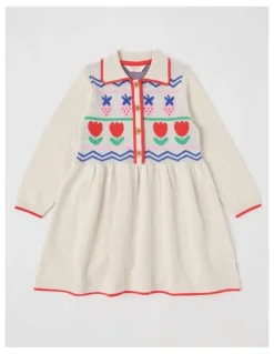 Jack & Milly Charlotte Knitted Dress in Oat Marle