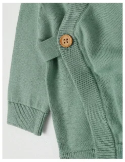 Jack & Milly Darcy Knitted Wrap Top and Pant Set in Sage