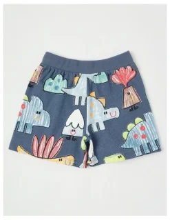 Jack & Milly Dylan Top & Bottom Pyjama Set in Crayon Dino Print in Navy