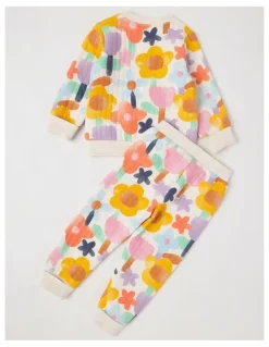Jack & Milly Ellis Quilted Pyjama Set with Watercolour Floral Print