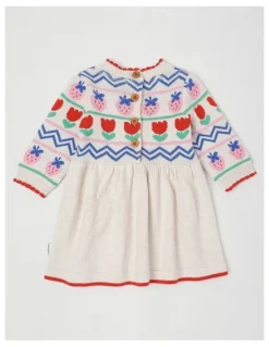 Jack & Milly Emily Knitted Strawberry Intarsia Dress & Tights Set