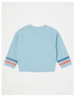 Jack & Milly Ernie Funtastic Boucle Sweat Top in Blue