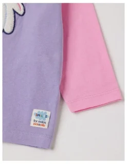 Jack & Milly Essentials Arlo Colourblocked Best In Show Boucle Tee in Lilac