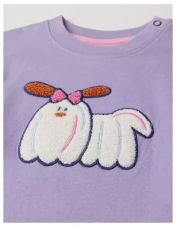 Jack & Milly Essentials Arlo Colourblocked Best In Show Boucle Tee in Lilac