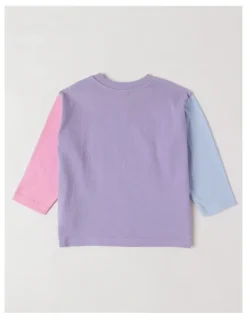 Jack & Milly Essentials Arlo Colourblocked Best In Show Boucle Tee in Lilac
