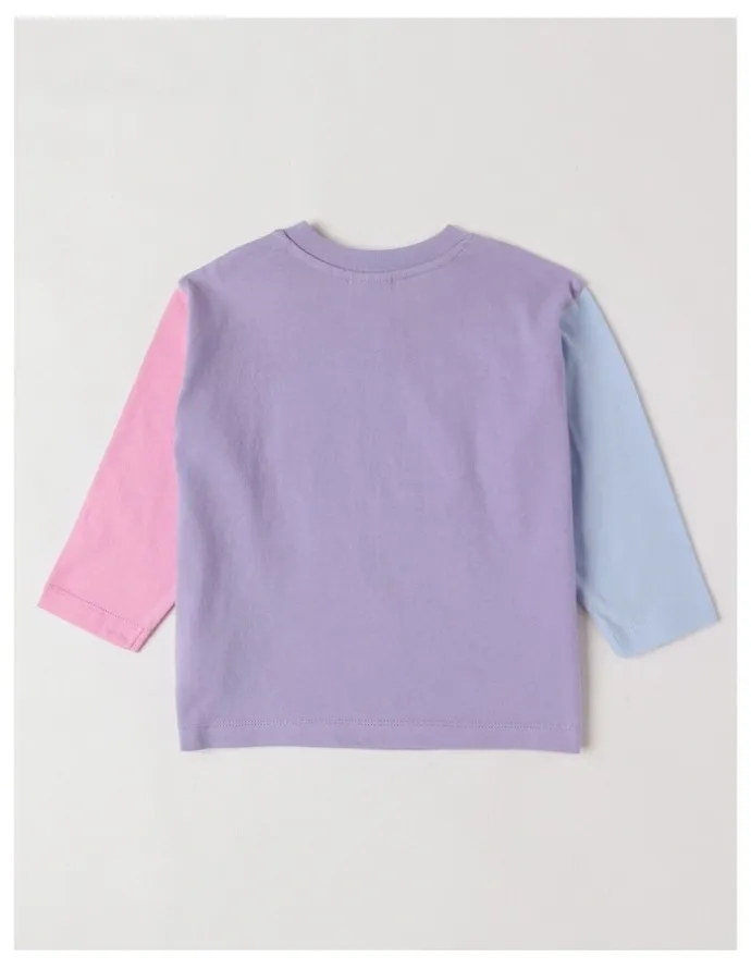 Jack & Milly Essentials Arlo Colourblocked Best In Show Boucle Tee in Lilac