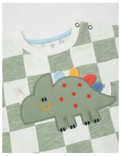 Jack & Milly Essentials Cass 3D Dino Tee in Green