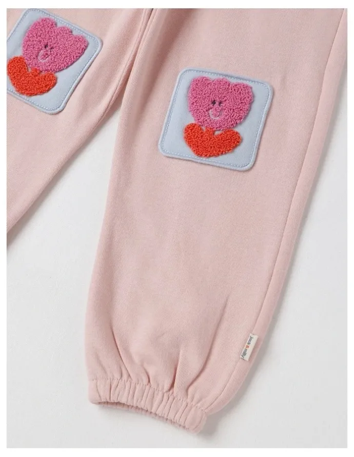 Jack & Milly Essentials Juno Trackpants with Tulip Knee Patches in Light Pink