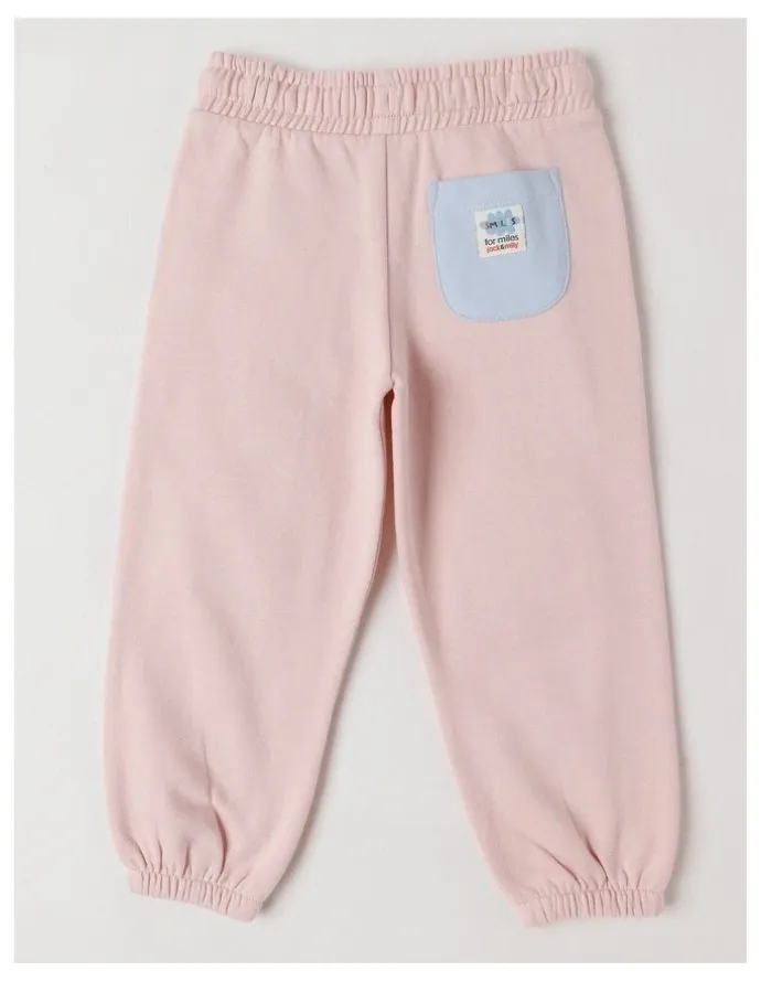 Jack & Milly Essentials Juno Trackpants with Tulip Knee Patches in Light Pink