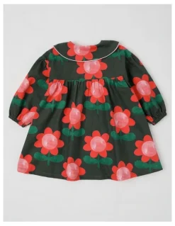 Jack & Milly Eva Baby cord Dress with Bee Print in Green
