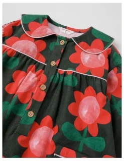 Jack & Milly Eva Baby cord Dress with Bee Print in Green