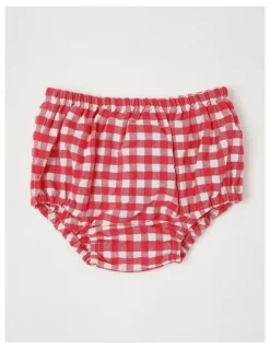 Jack & Milly Honey Seersucker Gingham Dress Set in Pink