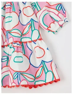 Jack & Milly Libby Cotton Crepe Dress with Watercolour Print in Assorted