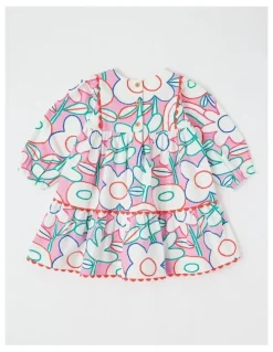 Jack & Milly Libby Cotton Crepe Dress with Watercolour Print in Assorted