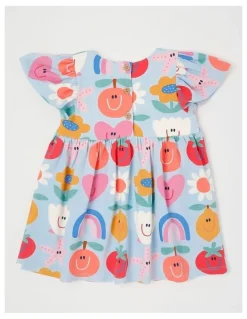 Jack & Milly Marnie Kinder Dress in Holidays Print in Blue