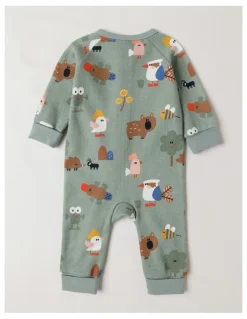 Jack & Milly Naturals Newborn Jude Waffle Coverall in Sage