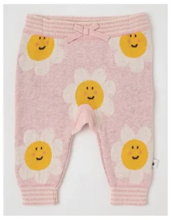 Jack & Milly Naturals Newborn Sammy Knit Bunny Top & Bottom Set in Pink