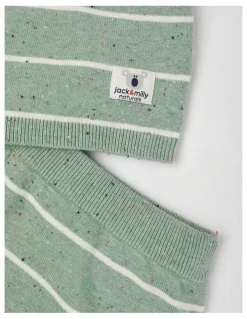 Jack & Milly Naturals Rusty Knitted Top & Bottom Set with Koala Embroidery in Sage