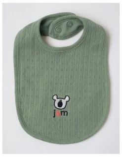 Jack & Milly Newborn Baby Embroidered Pointelle Gift Set in Sage